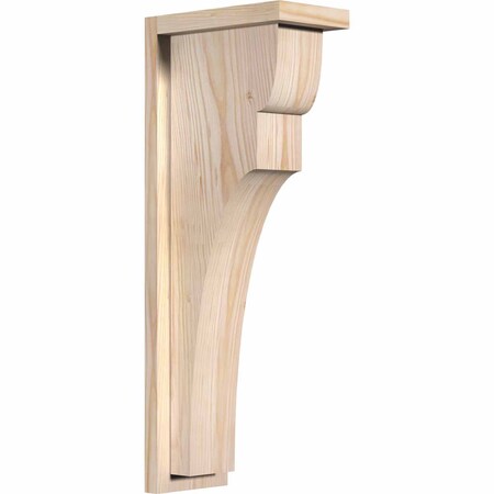 Ekena Millwork Yorktown Smooth Corbel w/Backplate, Douglas Fir, 5 1/2"W x 10"D x 26"H COR06X10X26YOR01SDF